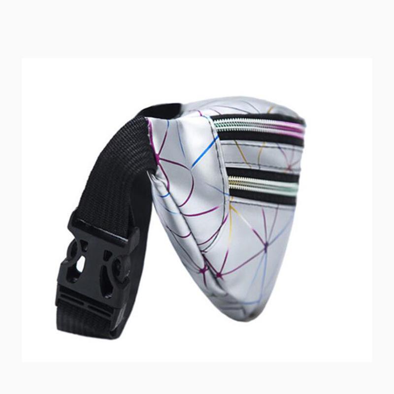 Лазерные поясные сумки женские серебристые поясные сумки мужские женские поясные сумки черные геометрические нагрудные сумки лазерный чехол для телефона унисекс CLE