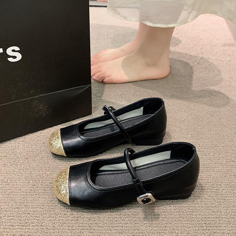 Летнее слово с ретро балетками серебристые мягкая подошва легкий носок туфли Мэри Джейн женские новые модели