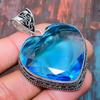 Beautiful Swiss Blue Topaz Gemstone Handmade 925 Sterling Silver Jewelry Pendant