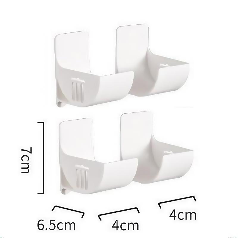 2/4Pcs Wall Mounted Plastic Trash Bag Holder Rack Self-Adhesive Storage Shelf Holder For Kitchen Bathroom Organizer