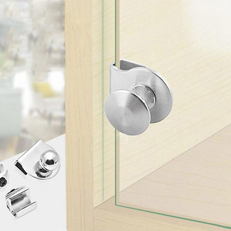No Perforation Stainless Steel Glass Door Handle / Clamp / Clip for Office Glass Door