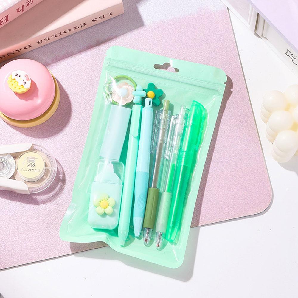 Macaron Color Stationery Set 8-in-1 Highlighter Multi-functional Eraser Back To School