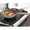Bestco Deep Frying Pan 24cm Gas Stove Only White Marble Pattern MARBLE KITCHEN NX-104