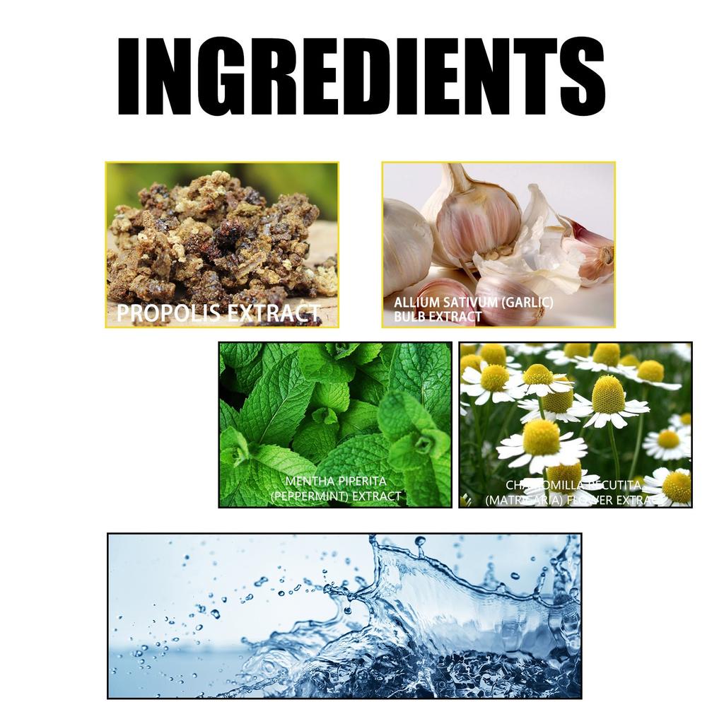 Ополаскиватель для рта с прополисом, ополаскиватель для рта с пчелиным прополисом, ополаскиватель для рта с прополисом, зубная паста с прополисной пеной, полный уход за зубами(60мл)