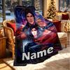 Custom Name Personalized Knight Rider Print Blanket, Home Decor, Bedroom, Sofa, Camping, Couch, Gifts for Birthday Christmas