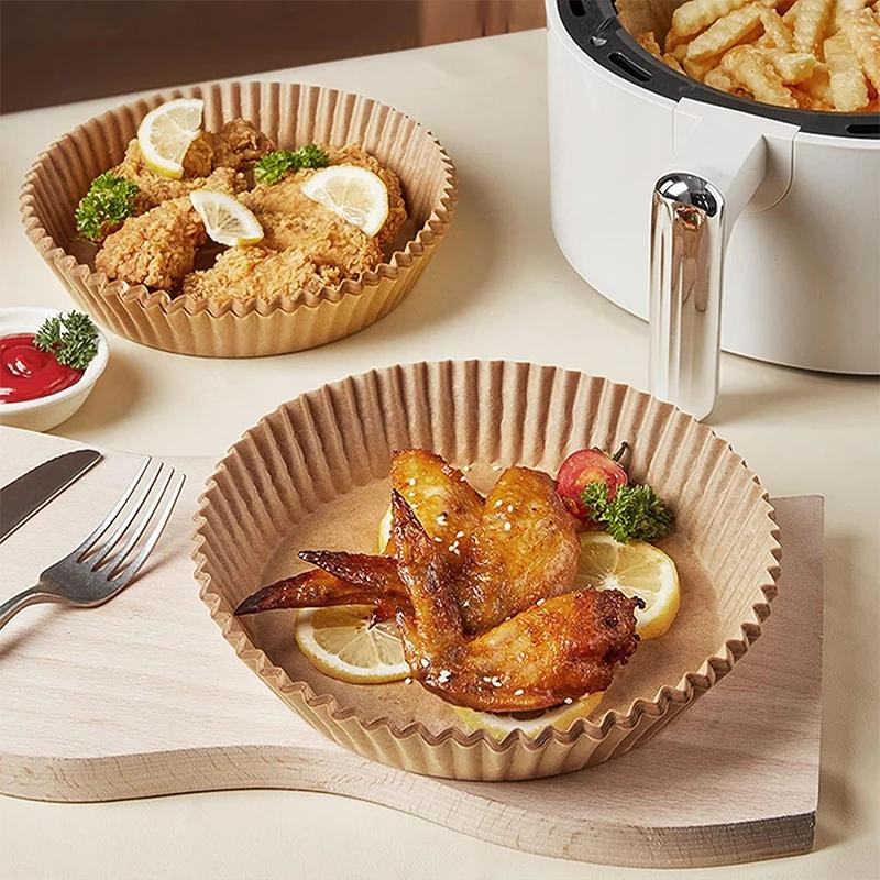 Одноразовый бумажный вкладыш для фритюрницы, антипригарный маслостойкий пергаментный коврик для приготовления пищи, листы для микроволновой печи, специальная выпечка, обжарка барбекю