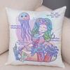 Декоративная наволочка в форме милой русалки, украшения для офиса, гостиной, дома