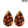 Autumn Thanksgiving/Christmas Gift Leather Women's Fashion Drop Earrings, Brown/Green Leaves Pinecone Patterned Design PU Earrings Jewelry for  Wear