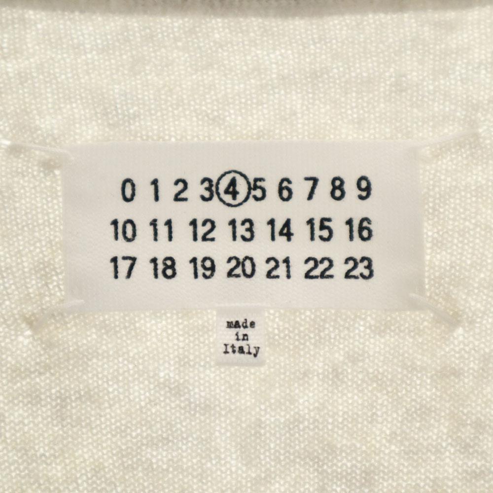 Maison Margiela Сделано в Италии Вязаное платье с длинным рукавом и V-образным вырезом S Женское Б/У