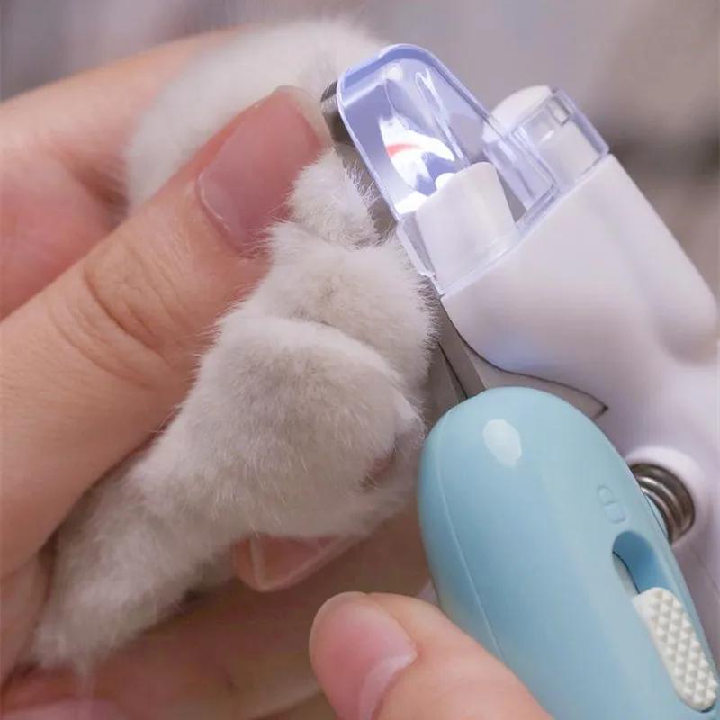 Pet Nail Clippers Dog Cat Nail Trimmer Labor-Saving Convenient LED Electric Nail Grinder Dog Grooming Supplies