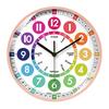 Wall Clock Scientific Design Easy To Read Silent Non-Ticking Battery Operated Colorful Clock Classroom Nursery Time Learn Tool