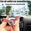 Cute Animal Car Air Freshener with Spinning Propeller, Decorative Vent Clip Aromatherapy Diffuser with 2 Free Scent Packets