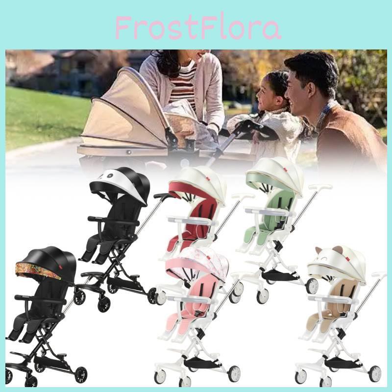 Collapsible Wheeled Four Baby Stroller Lightweight Foldable Convertible Seat