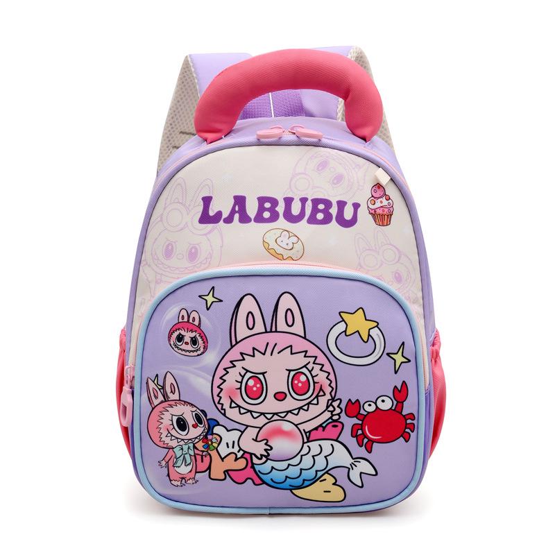 Прочный детский рюкзак с мультяшным рисунком - Большая вместимость, Легкий, Грязеотталкивающий, Дизайн с двойными плечевыми лямками для использования в детском саду за границей