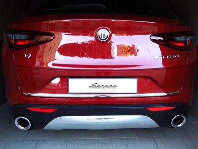 Alfa Romeo STELVIO — Хромированная отделка багажника — Акцент на задней двери — Деталь задней части автомобиля премиум-класса — Тюнинг Shine Enhancer