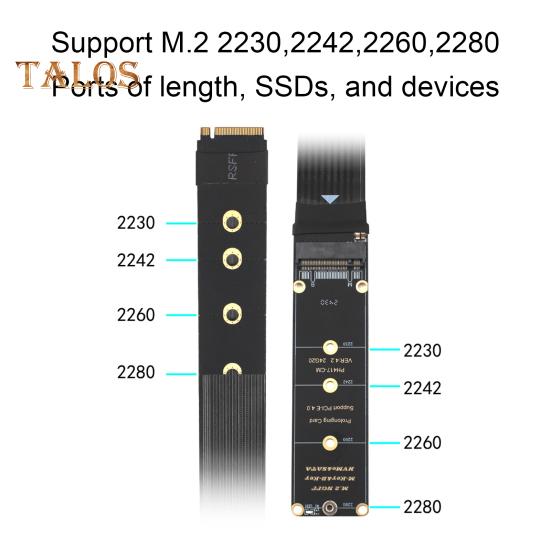 Кабель расширения Высокоскоростная передача данных Простота установки Широкая совместимость NGFF M.2 M-KEY NVME PCIe 4.0 Удлинительный кабель