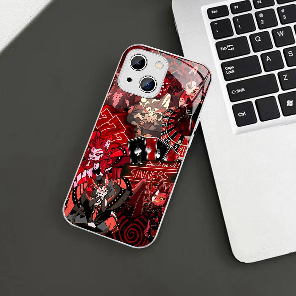 Музыкальное Аниме ТВ H-Hazbin Hotel Закаленное Стекло Для Iphone 14 13 12 11 Pro Mini XS MAX 14Plus X XS XR Чехлы