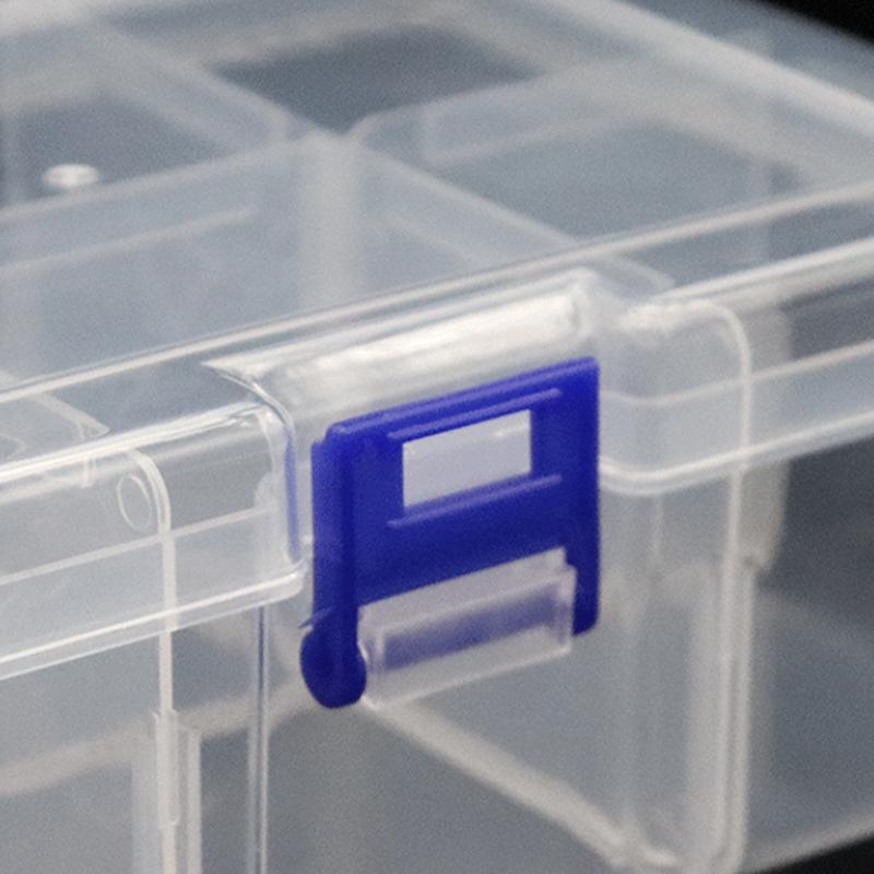 1 шт. 6-секционный пластиковый ящик, съемный ящик для хранения инструментов, ювелирных изделий и рыболовных снастей, настольный ящик для хранения