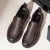 Новые мужские роскошные кожаные туфли из натуральной кожи, туфли для платья на мягкой подошве, лоферы слипоны, удобные повседневные кожаные деловые формальные туфли