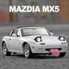1:32 Мазда Mx-5 Сплав Спортивный Автомобиль Модель Литьевой Металл Игрушечный Автомобиль Модель Транспортного Средства Высокая Симуляция Звук и Свет Коллекция Подарки для Детей