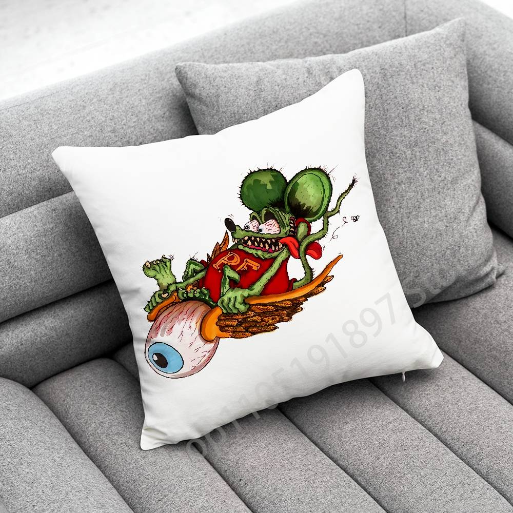 Наволочка для декоративной подушки Rat F-Fink для 30x30см 40x40см 45x45см 50x50см 55x55см Квадратная наволочка-чехол для диванной подушки