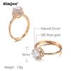 SIMJOO Personalized Rose Gold Ring High Sense Opening Ring Wedding Jewelry