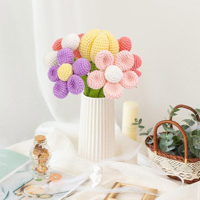 Crochet Flower Bouquet Kits Flower Crochet Starter Kits Crochet Bouquet Kits Crochet Plant Kits for Home Decoration