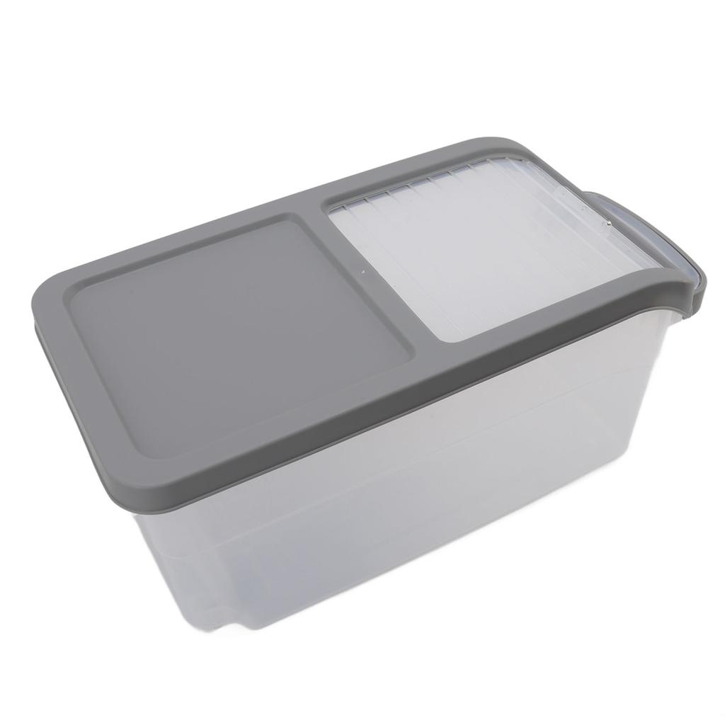 10KG Transparent Rice Storage Box Rice Dispenser Container Slide Cover Grain Storage Bucket with