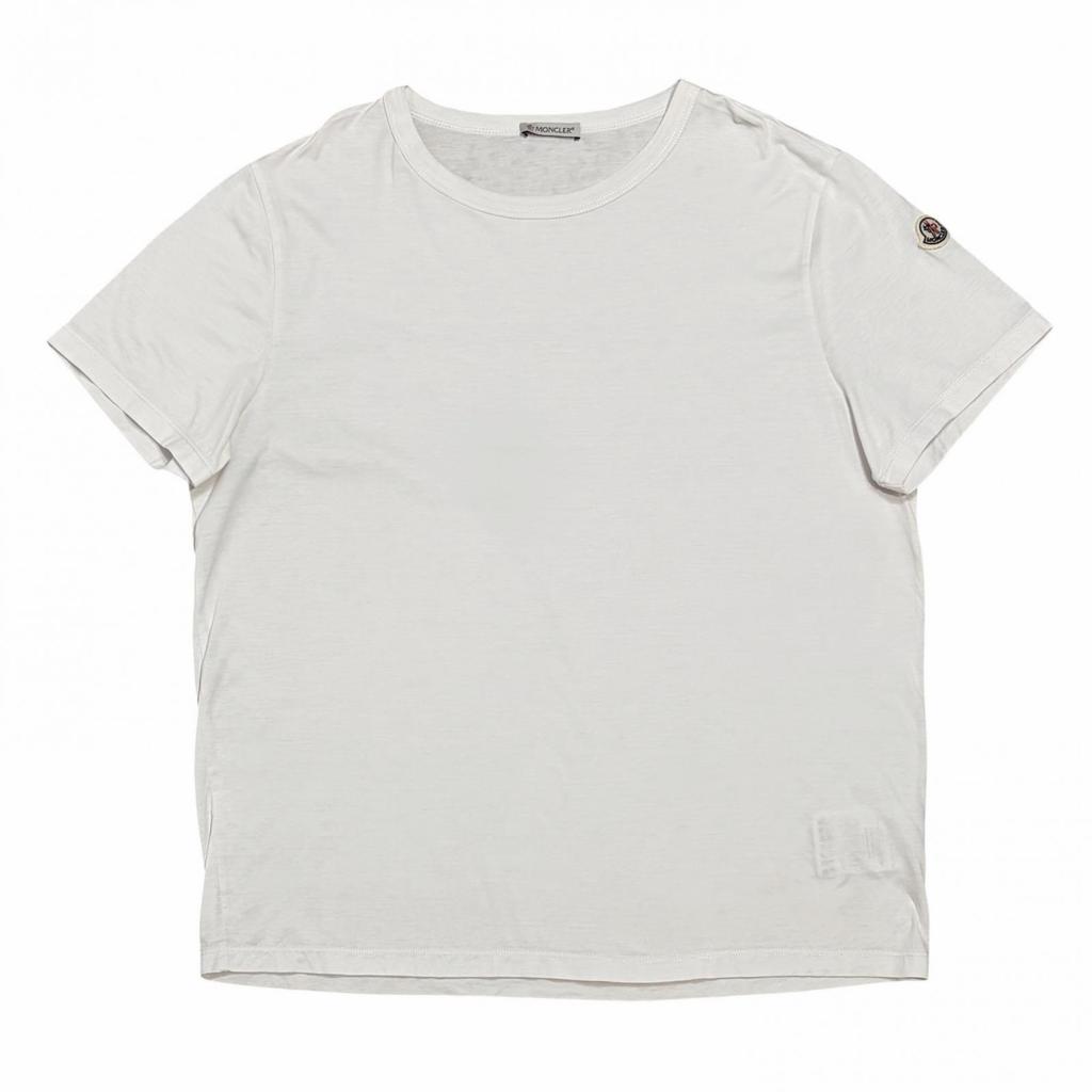 MONCLER Logo T-Shirt White Men's Size S Model D109380834008390X