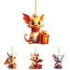 Vibrant Acrylic Dragon Christmas Tree Hanging Ornament Unique Car Interior Decoration