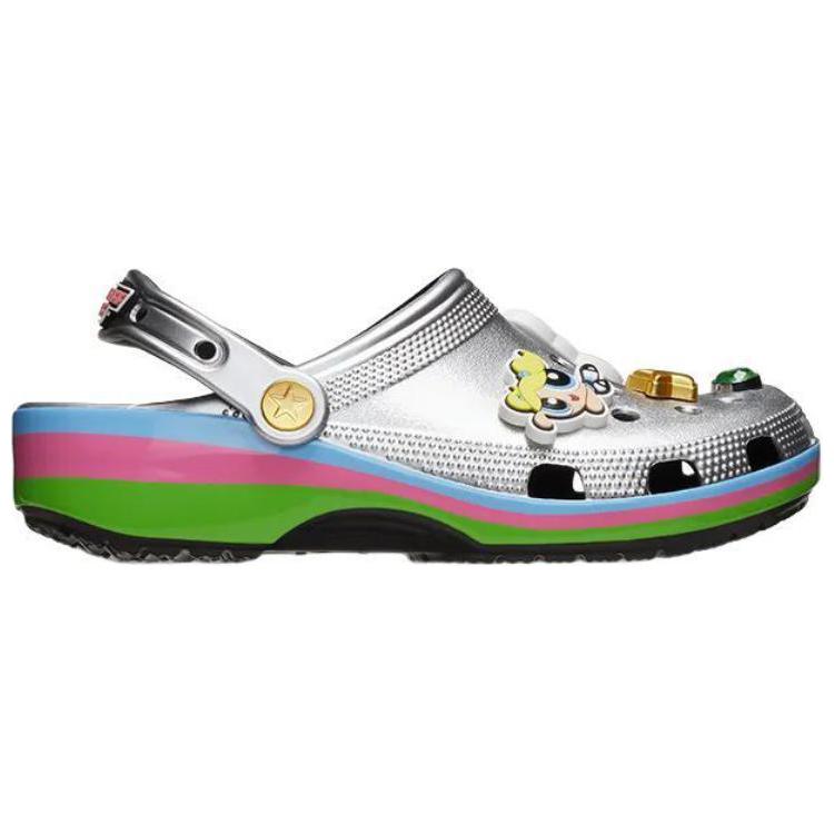 The Powerpuff Girls X Crocs Classic Clog Metallic Silver Unisex Sneakers 210256-001