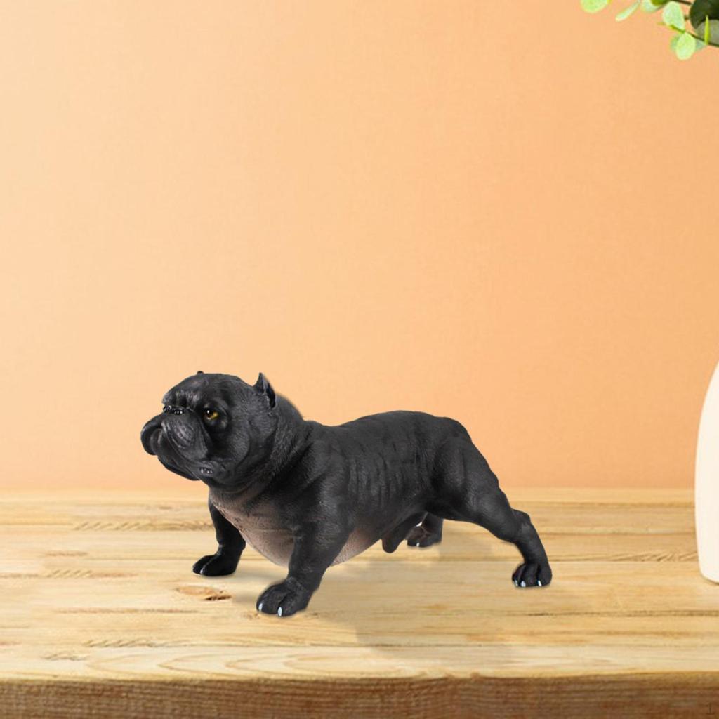 Dog Statue Figurine Lifelike Animal Collectible Desk Figure Puppy Sculpture Simulation Model