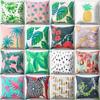 Office Living Room Home Pillowcase Green Leaf Coconut Tree Pattern Pillowcase Car Ornaments