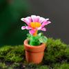 5 Pcs Mini Plant Model Tiny Bonsai Decor Artificial Potted Small House Miniature Plants Resin Home Desktop Ornaments