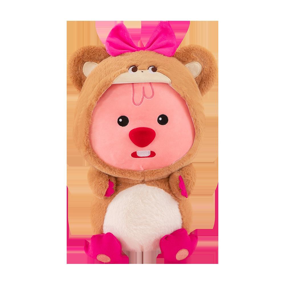 New cute plush toy turned beaver ruby doll cartoon throw pillow birthday gift girl