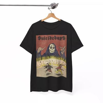 Футболка SuicideBoys Тур Мерч Графический Постер Унисекс Тяжелый Хлопок Футболка Унисекс