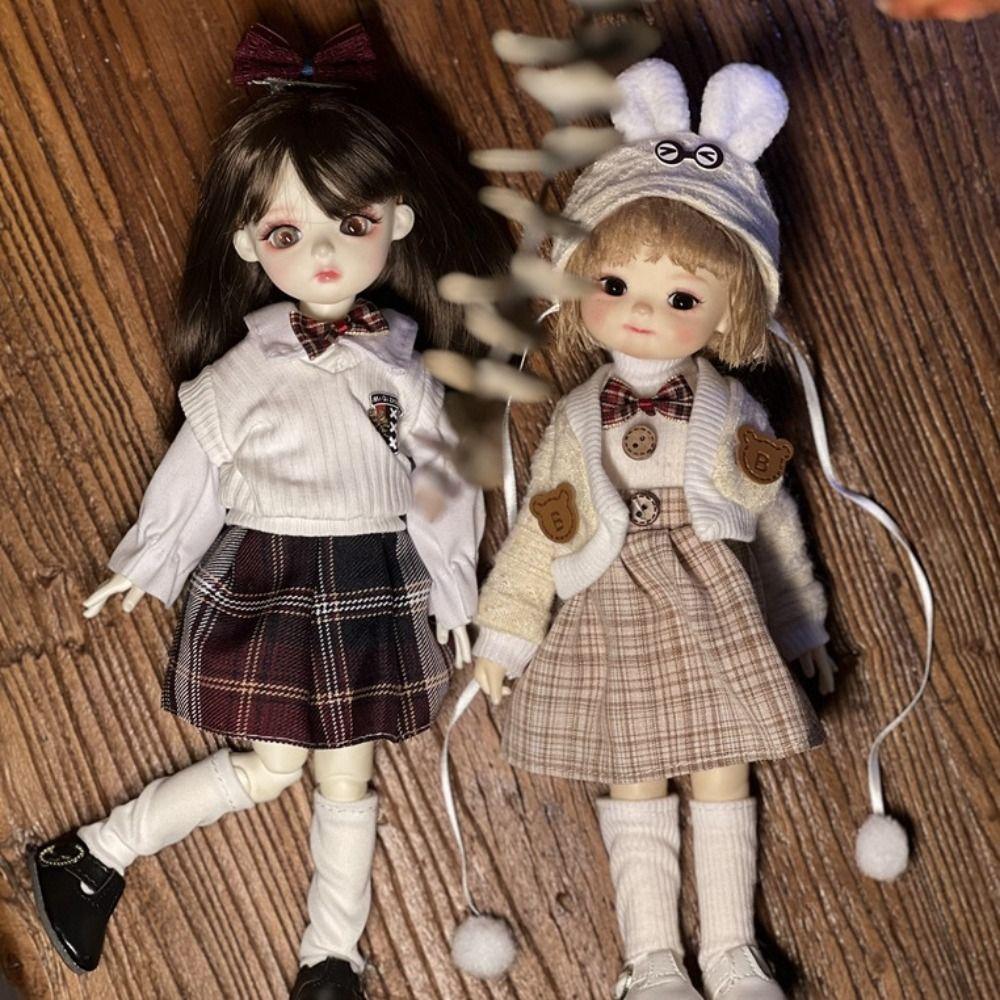Dress Up Makeup 30cm Doll Uniform Casual Wear BJD Doll Outfit 1/6 Dolls Clothes Girl Gifts