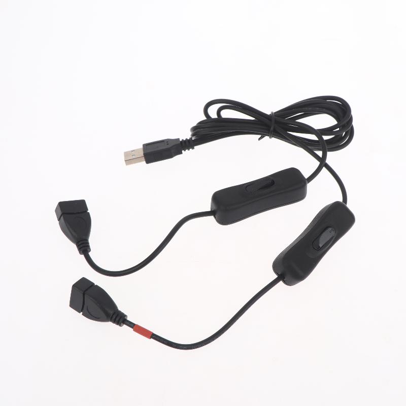 Разветвитель USB-кабеля питания "папа-мама" с выключателем для светодиодных устройств