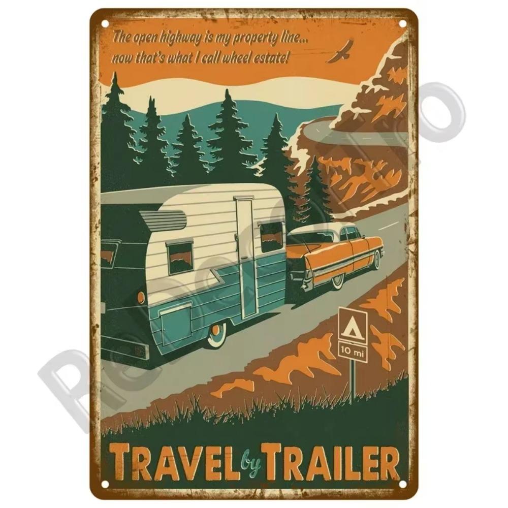 1PC Transform Your Space This Summer: 1PC Exquisite Vintage Metal Plaque, Perfect for Coastal Decor In Homes, Beach Bars & More