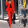 Autumn and Winter Women's Fashion Long-sleeved Small Suit Trousers Two-piece Suit