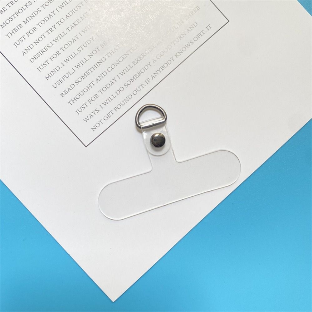 10Pcs Nylon Lanyard Card Gasket Transparent Clear Hanging Strap Universal Phone Lanyard Clip