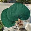 Natural Palm-Leaf Woven Fan Lightweight Straw Fan Vintage Rattan Fan Home Decoration
