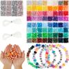 1190pcs Pony Beads,Friendship Bracelet Making Kit,64 Colors Kandi Beads Set Plastic Rainbow Bulk with 375pcs Letter Beads DIY