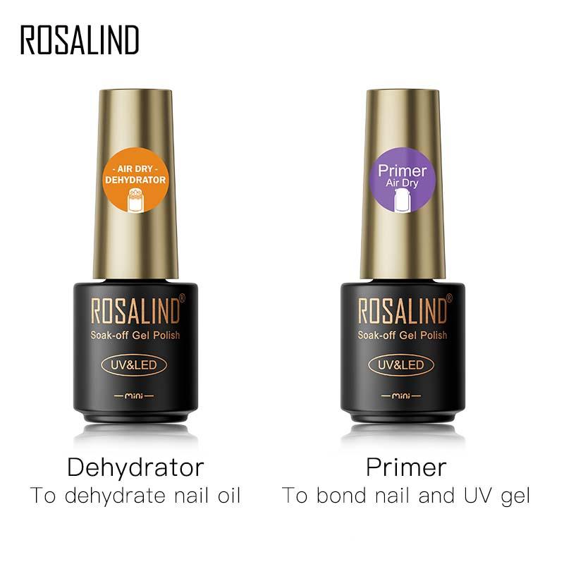 ROSALIND 3 шт. Базовое верхнее покрытие Матовое верхнее покрытие Гель-лак для ногтей
