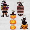 1PC Halloween Party Decors Hanging Sign Pumpkin Ghost Bat Door Hanging Pendents Black Cat