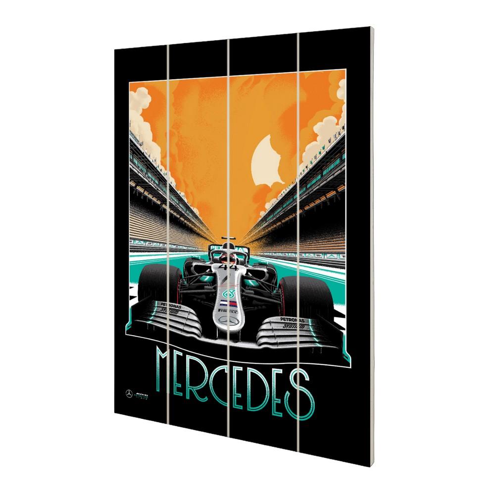 Zoom Mercedes Formula 1 Wood Plaque