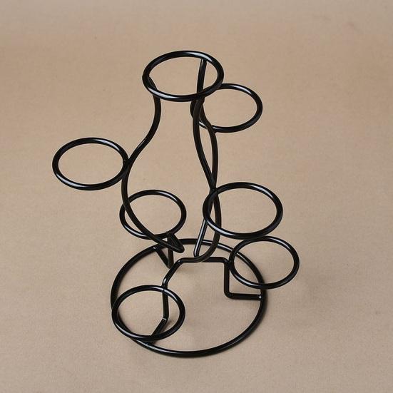 Sphere Metal Display Stand 7 Faux Crystal Ball Decorative Glass Fortune Ball Globe Stone Show Holder Organizer Rack Home Office Desktop Decoration