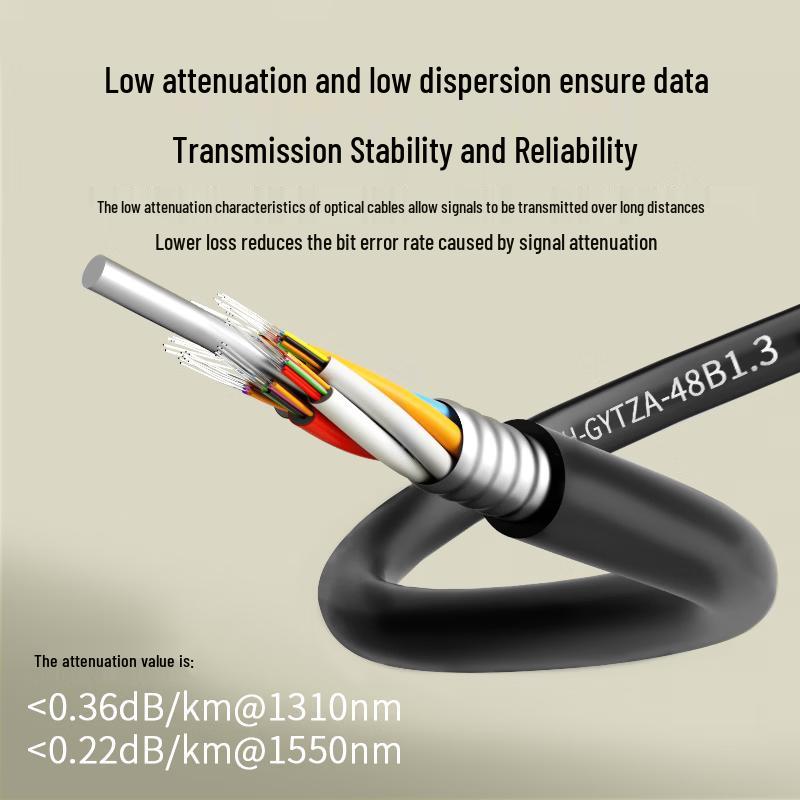 Suhao GYTZA Outdoor Armored 48-Core Single-mode Fiber Optic Cable
