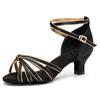 Профессиональные женские туфли на среднем каблуке 5 см с открытым носком для бальных танцев в помещении с мягкой подошвой для латинской сальсы