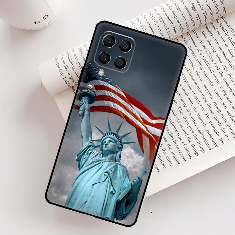 Флаг Америки Статуя Свободы Чехол Для Samsung Galaxy M21 M31 M13 M33 M53 M15 M35 M55 M16 M36 M56 M12 M32 M52 M14 M34 M54